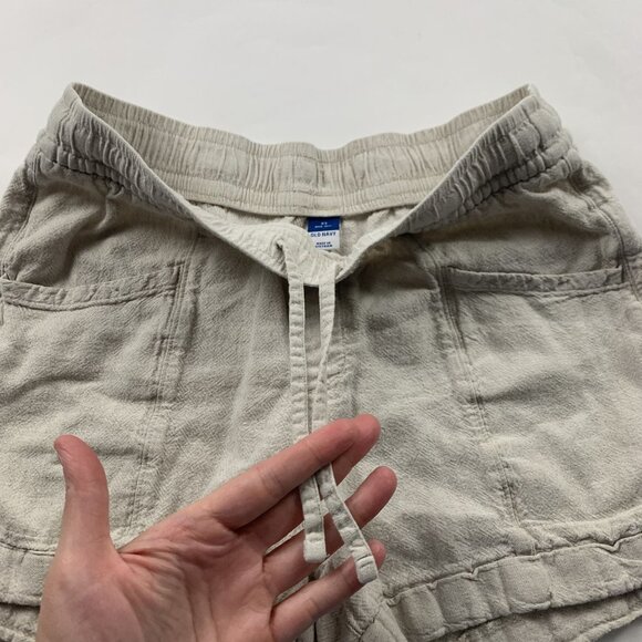 Old Navy Flax Linen Blend High Rise Pull On Shorts XS - Picture 2 of 5